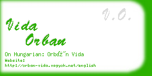 vida orban business card